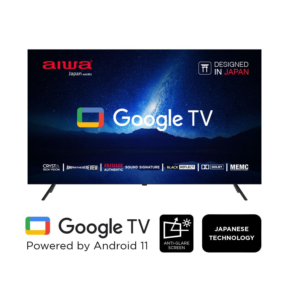 AIWA 165 CMS (65 Inch) 4K Ultra HD QLED Google TV Powered by Android 11, Netflix, YouTube, CVT, MEMC, Alexa, Inbuilt Chromecast, (Black) (Model 2023) 2 Years Warranty - Global Plugin