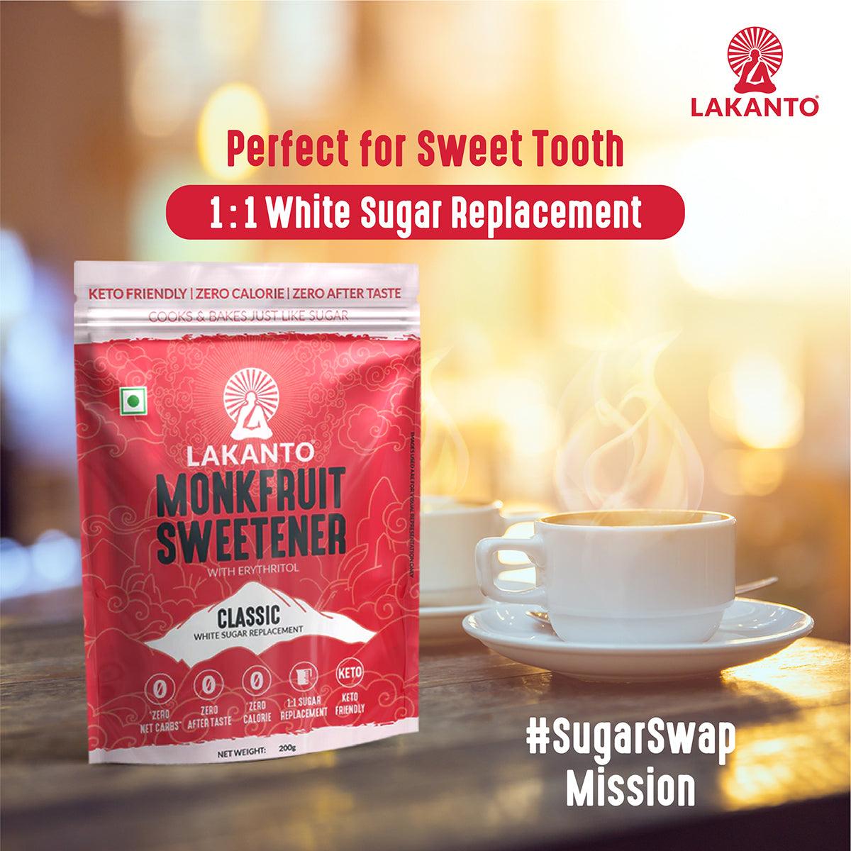 Lakanto Classic Monk Fruit Sweetener 200 gm + Free 35 gm Lakanto - Global Plugin