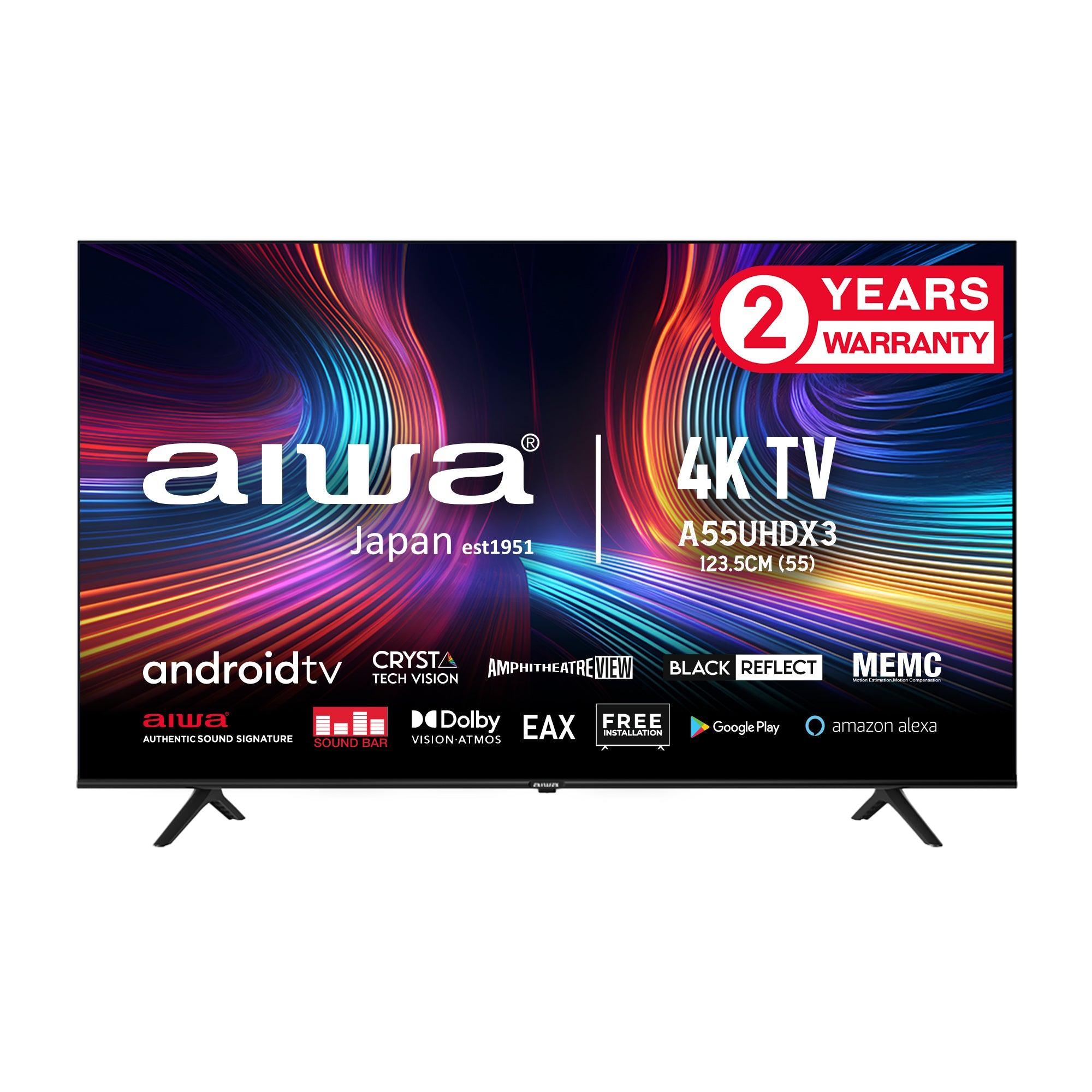 AIWA MAGNIFIQ 108 cm (43 inches) Full HD 1080 Smart Android LED TV Crystal Vision Technology with Google Play Alexa, Ultra HD Smart LED Google TV 42.84 W with 1 Year Warranty Black - Global Plugin
