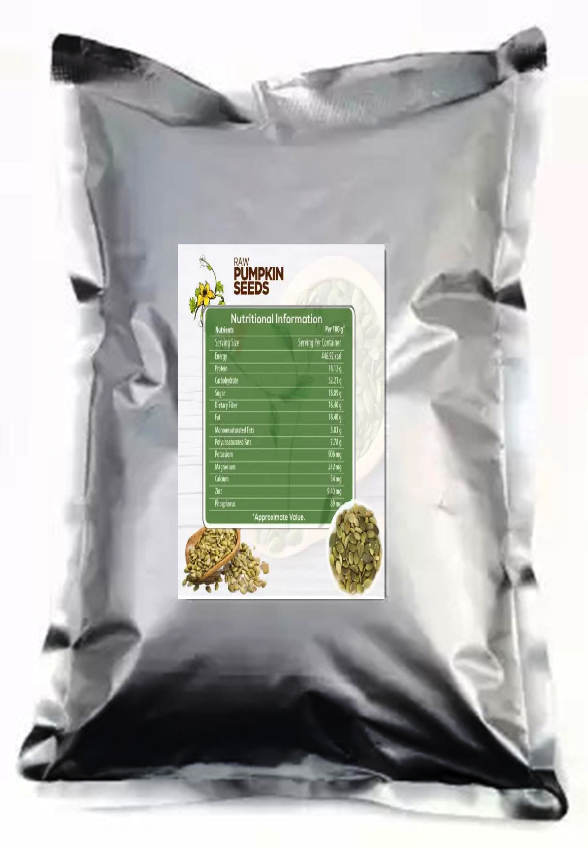 Chastity High Protein & Fiber Raw Pumpkin Seeds for Weight Loss Management 100gm